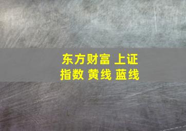 东方财富 上证指数 黄线 蓝线